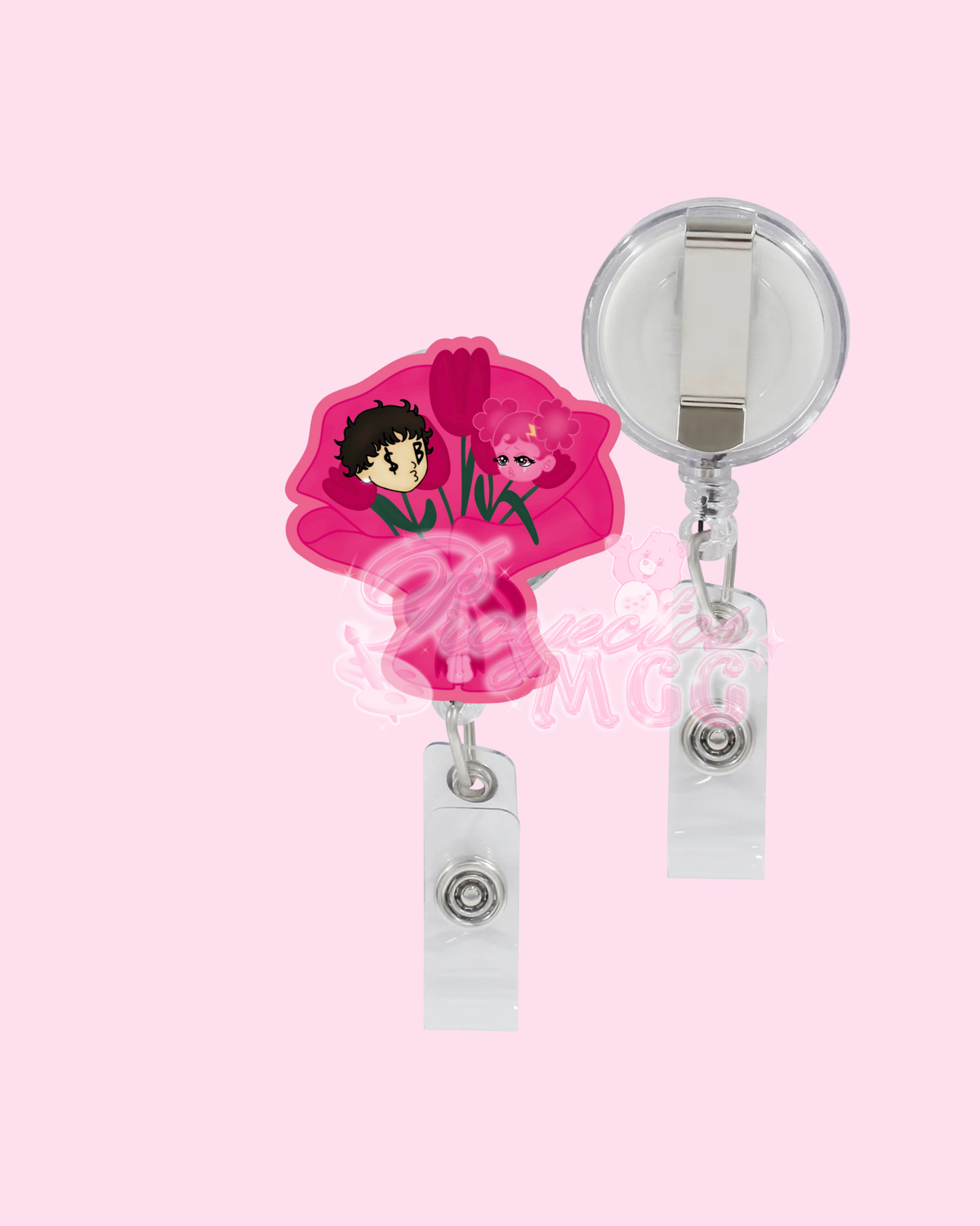 Pink SadBoy & SadGirl Ramo Badge Reel