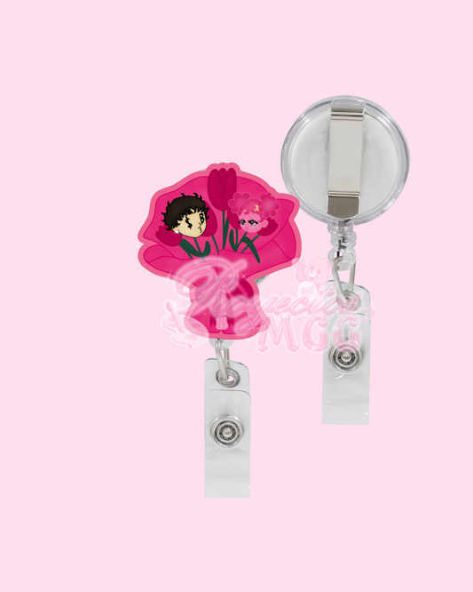 Pink SadBoy & SadGirl Ramo Badge Reel