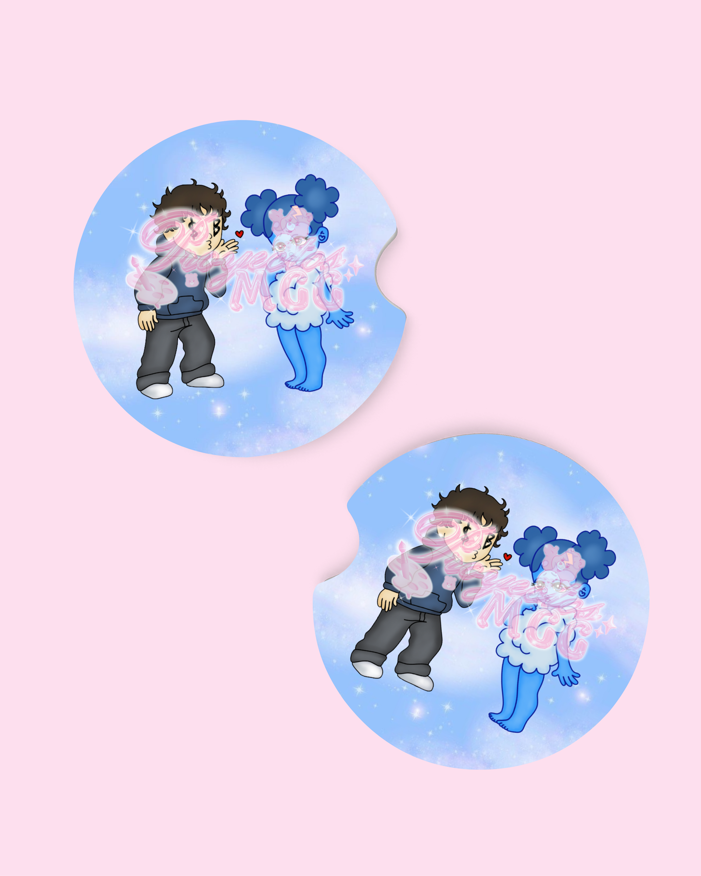 SadBoy & SadGirl Car Coasters