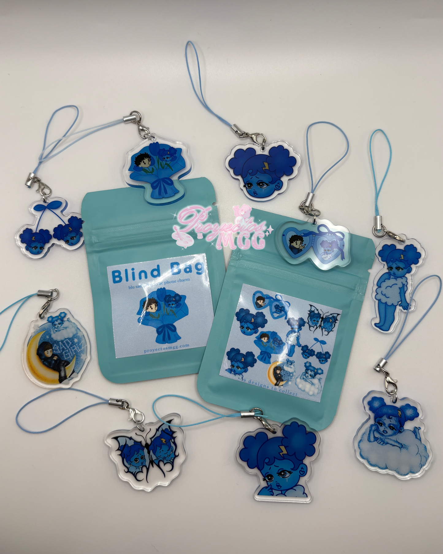 Blu SadGirl Acrylic Phone Charm Blind Bag