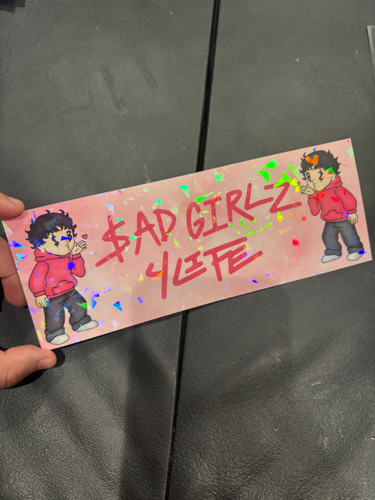 Pink SadBoy “SG4L” Holo Car Bumper Decal