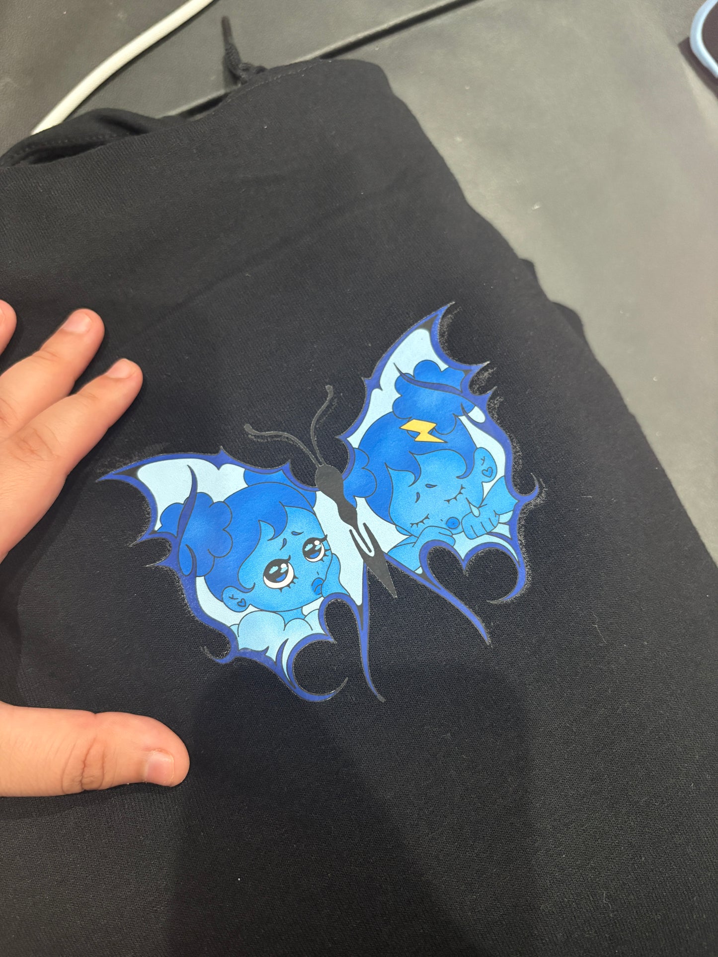 Blu SadGirl Butterfly Hoodie Size M *discounted*