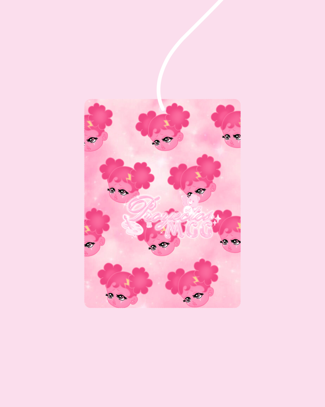 Pink SadGirl Face Car Air Freshener