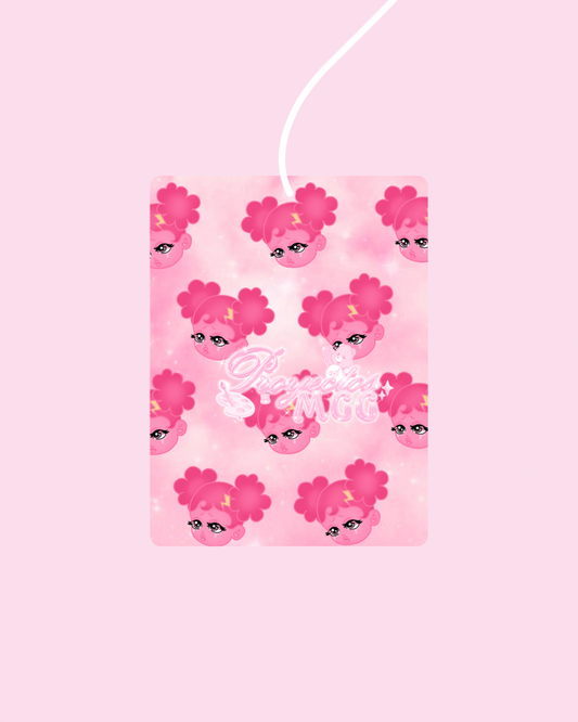 Pink SadGirl Face Car Air Freshener