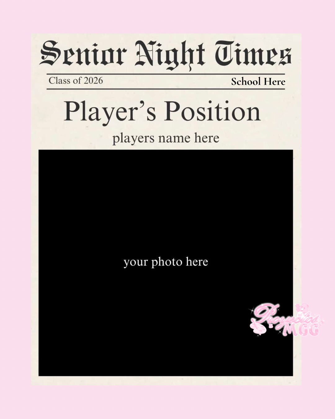 Senior Night Times “Flyer” 8.5 x 11 Print