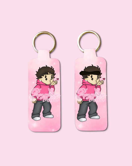 Pink SadBoy Chapstick Holder Keychain