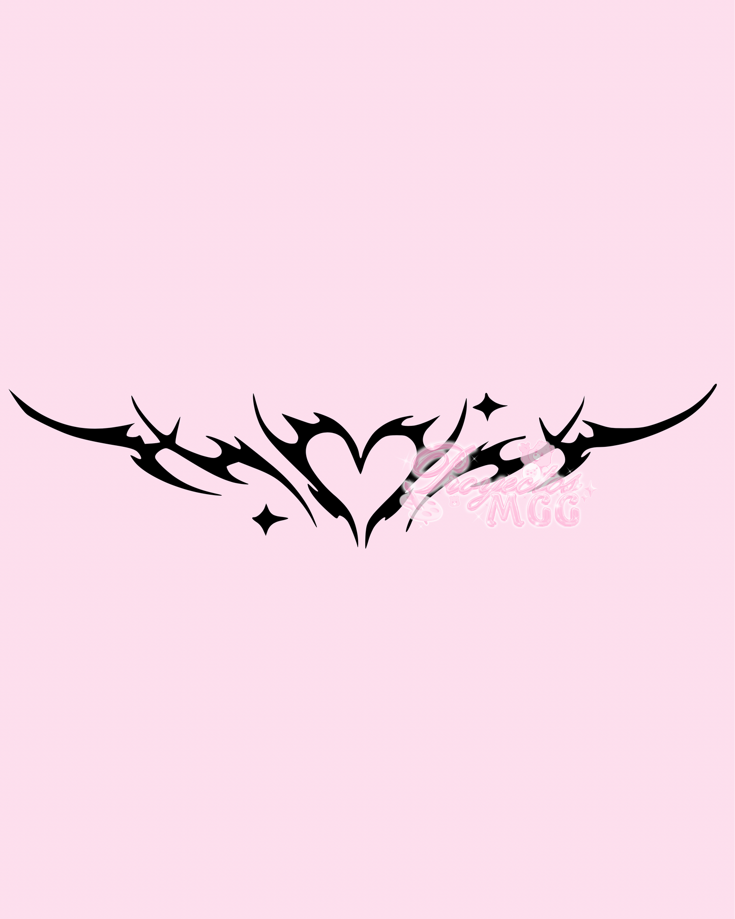 Heart Tramp Stamp Vinyl Car Decal