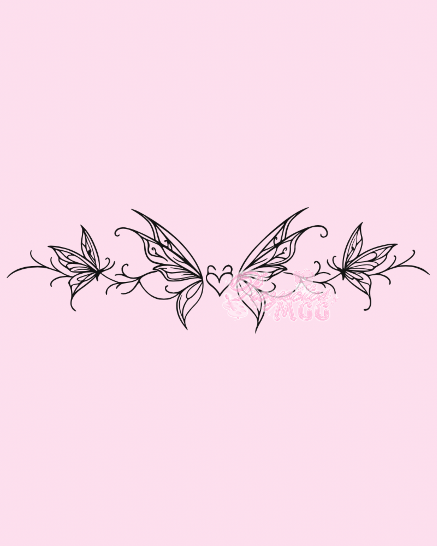 Butterfly Tramp Stamp Vinyl Car Decal