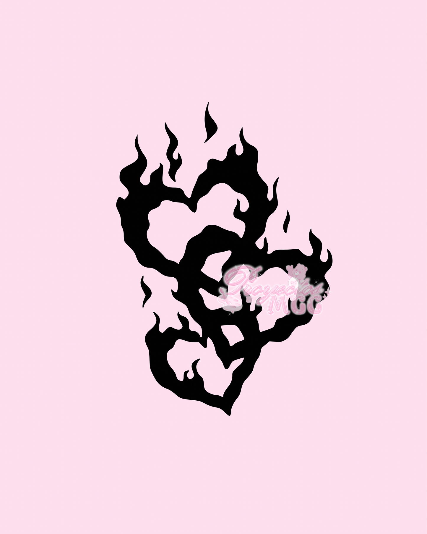 Three Heart Flames Vinyl Car Decal
