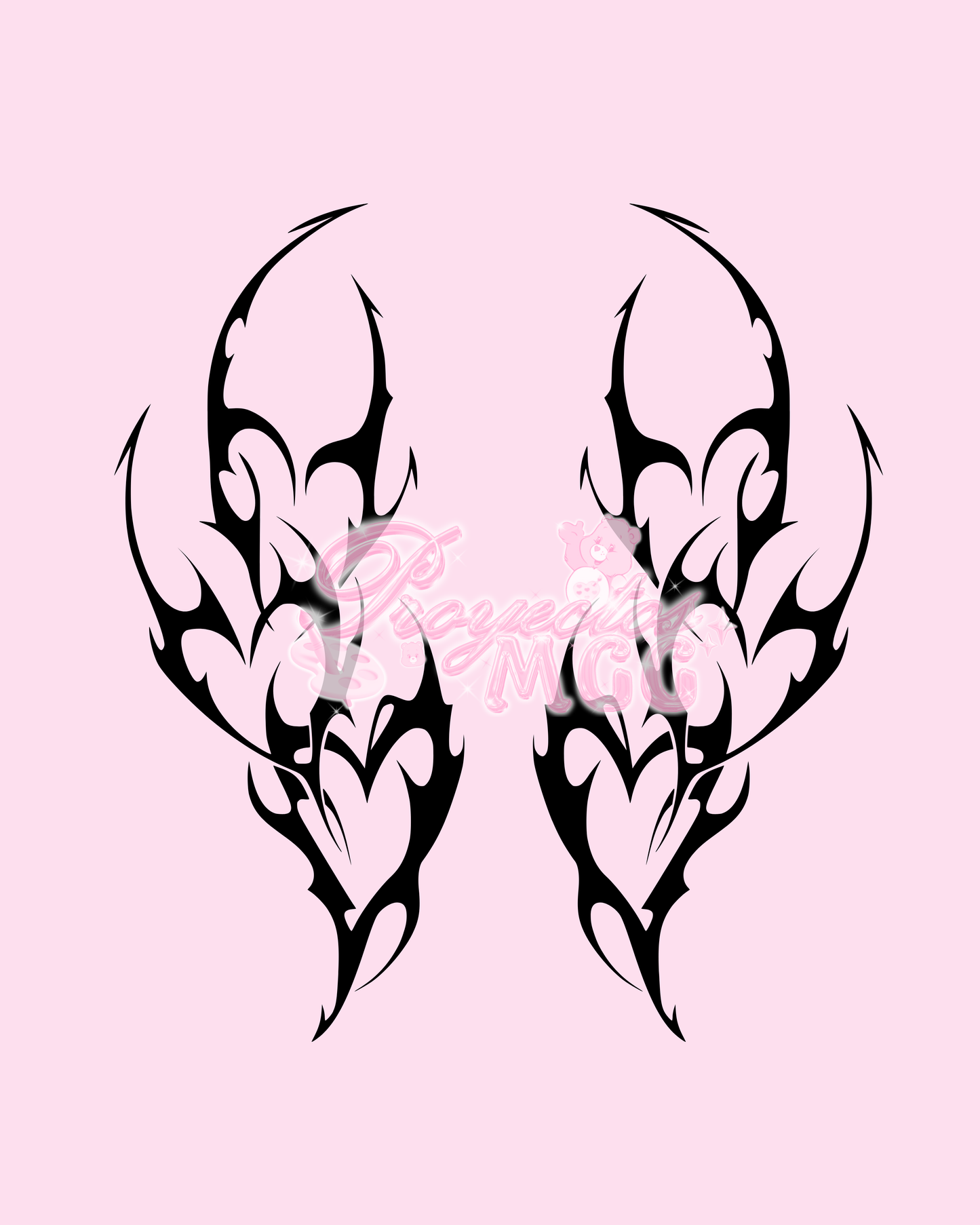 Heart Flames Pair Vinyl Car Decal