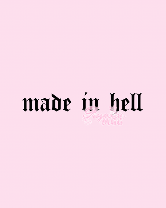 Made In Hell Vinyl Car Decal