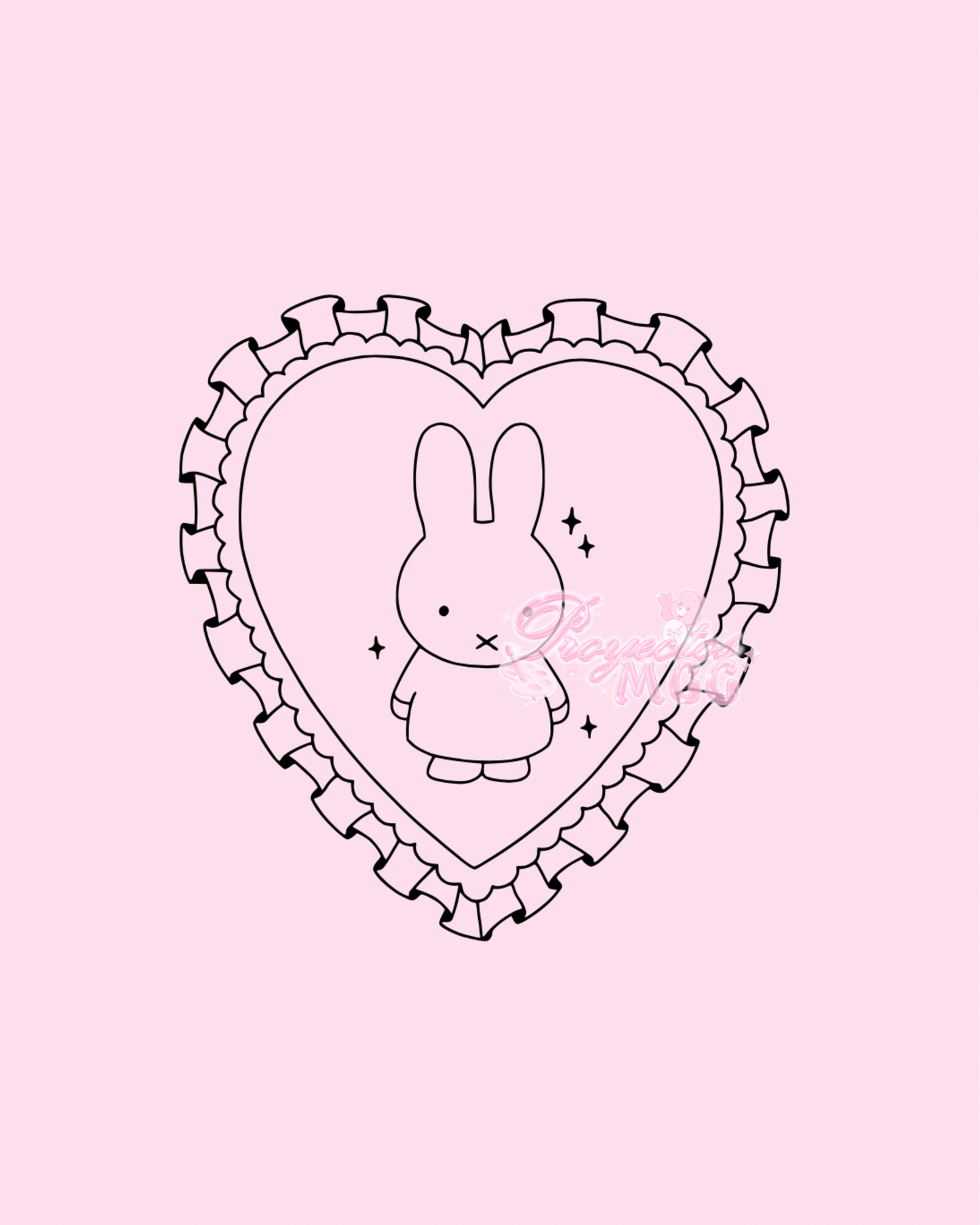 Coquette Heart Rabbit Vinyl Car Decal