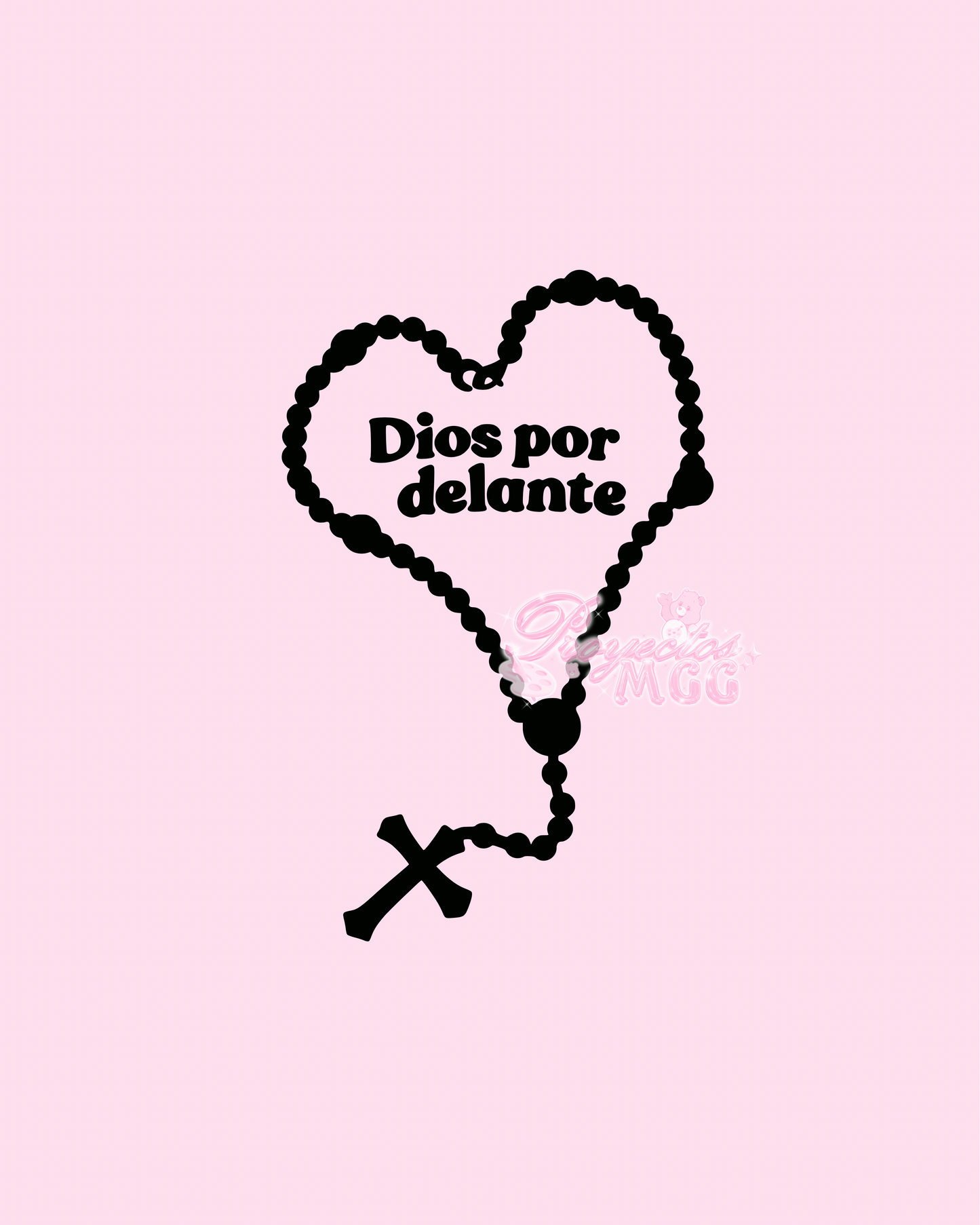 Dios Por Delante Rosario Vinyl Car Decal