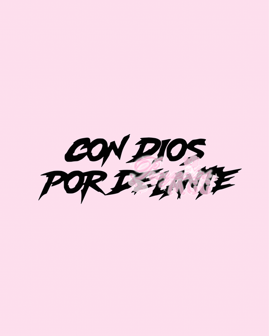 Con Dios Por Delante Vinyl Car Decal