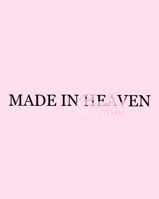 Made In Heaven Vinyl Car Decal