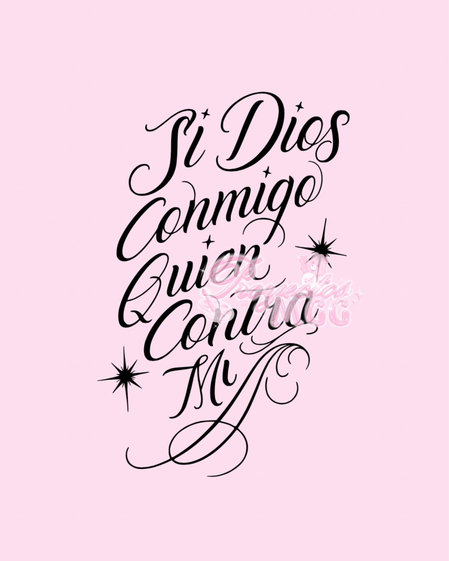 Si Dios Conmigo, Quien Contra Mi Vinyl Car Decal