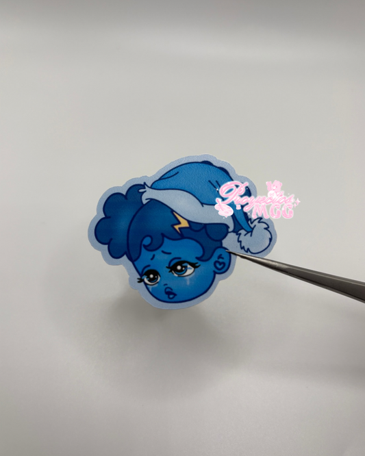 Xmas SadGirl Face Sticker