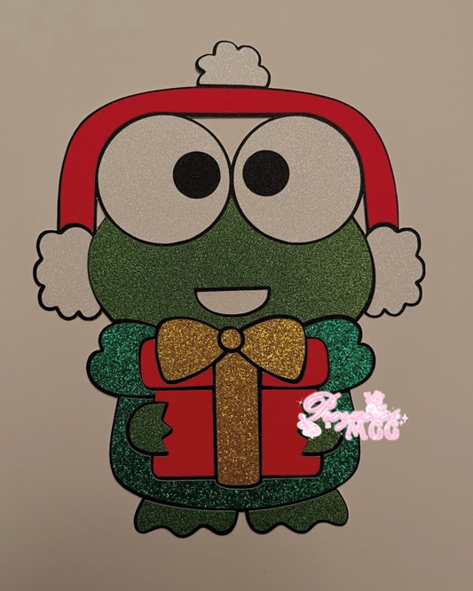 Froggy Xmas w/ Gift Bouquet Topper