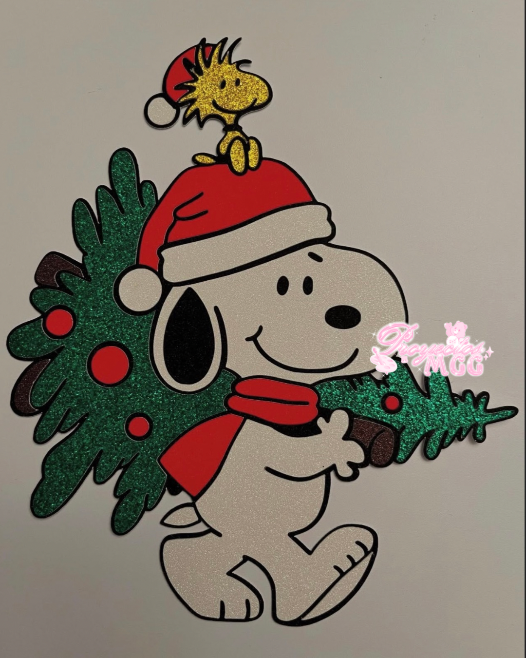 Snoop w/ Xmas Tree Bouquet Topper