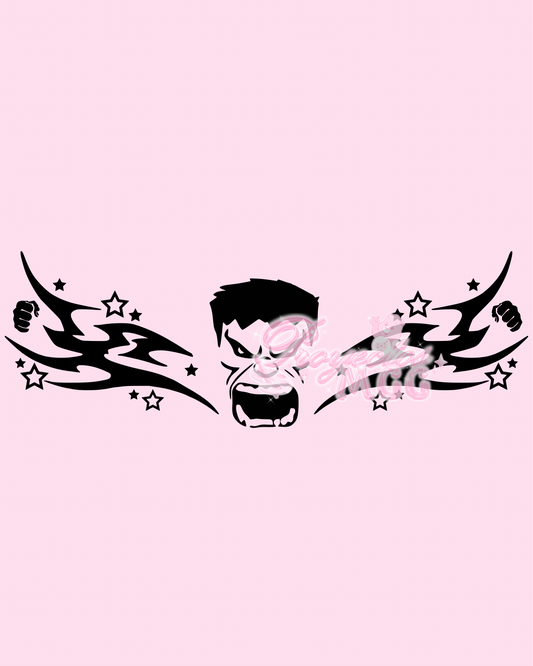 Green Superhero Tramp Stamp Vinyl Car Decal