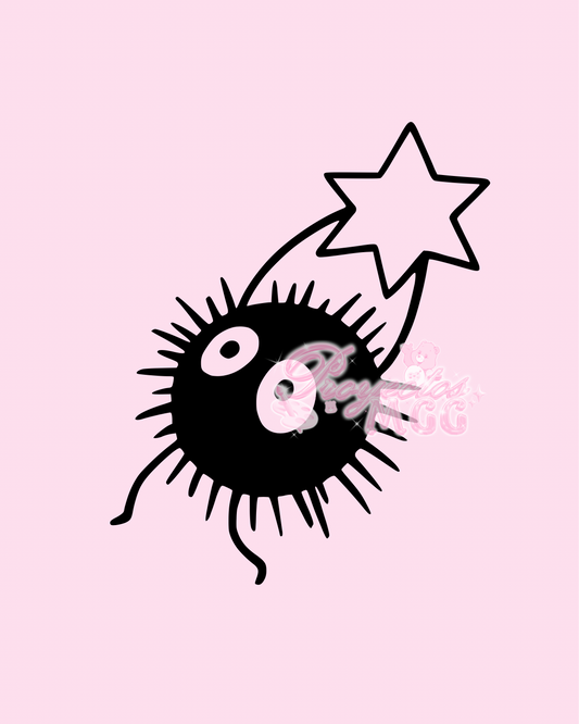 Soot Star Vinyl Car Decal