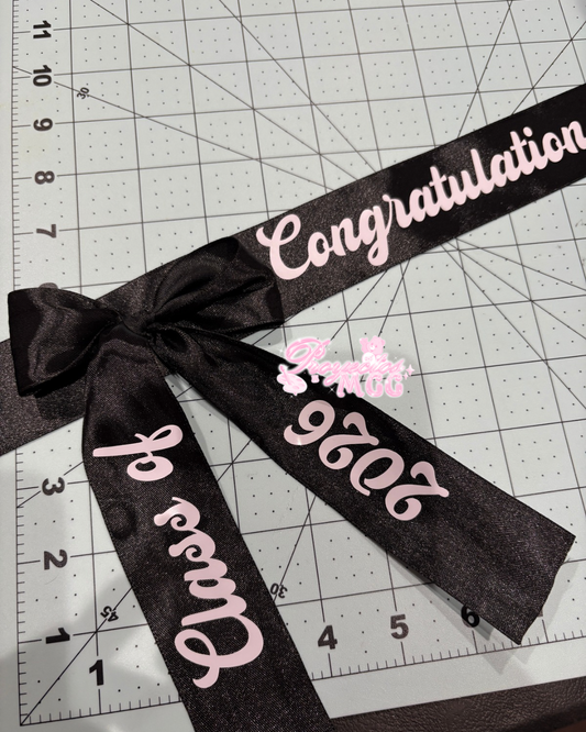 Custom Bouquet Ribbon Banner w/ Bow
