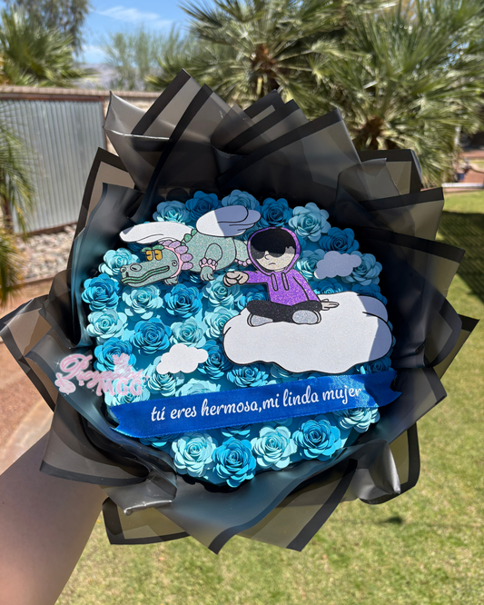 Junior H Música Paper Flower Bouquet