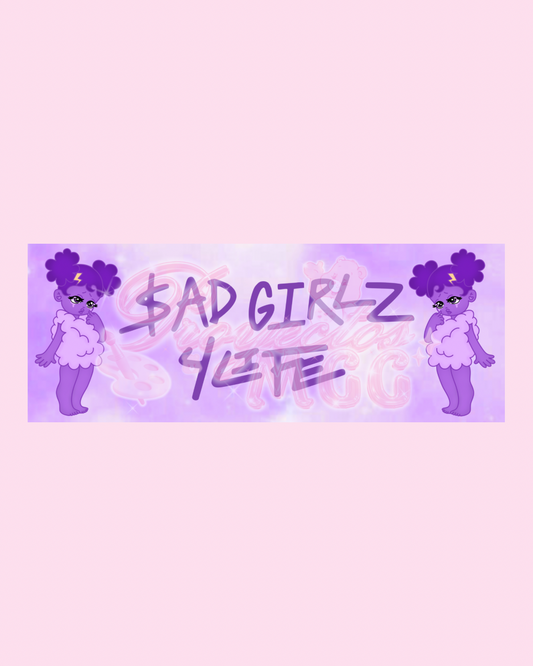 Purple SadGirl “SG4L” Bumper Car Decal