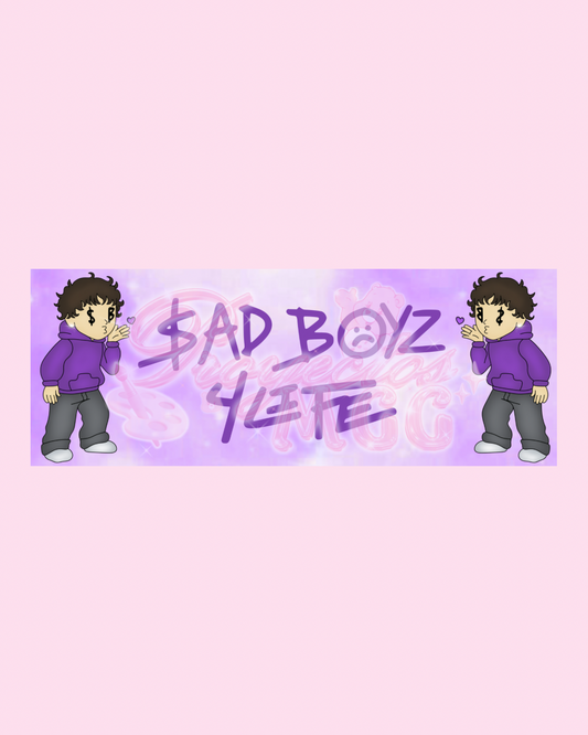 Purple SadBoy “SB4L” Bumper Car Decal