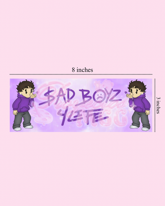 Purple SadBoy “SB4L” Bumper Car Decal