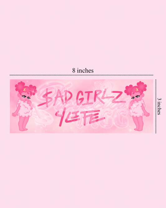 Pink SadGirl “SG4L” Bumper Car Decal