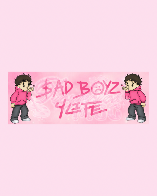Pink SadBoy “SB4L” Bumper Car Decal