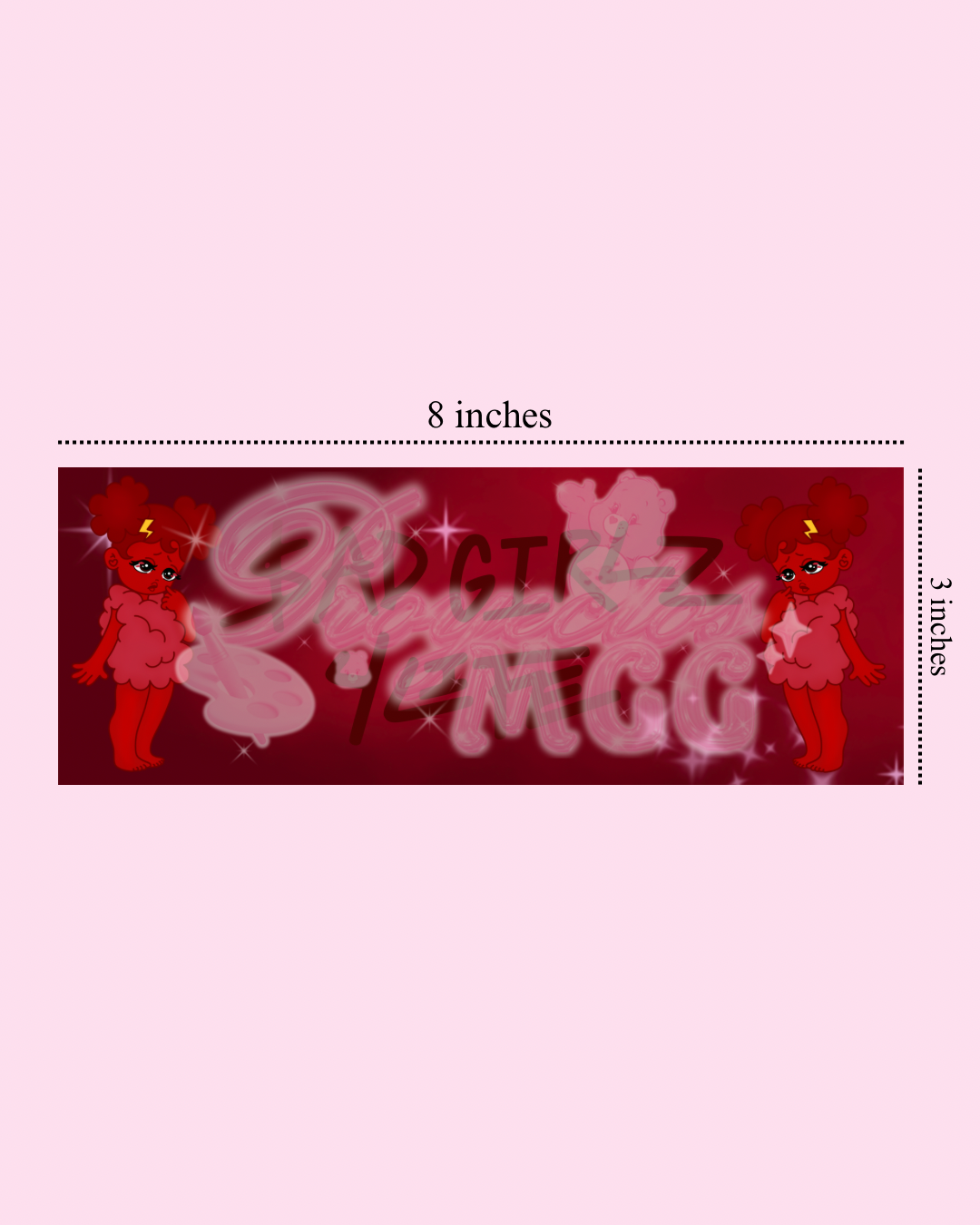 Red SadGirl “SG4L” Bumper Car Decal
