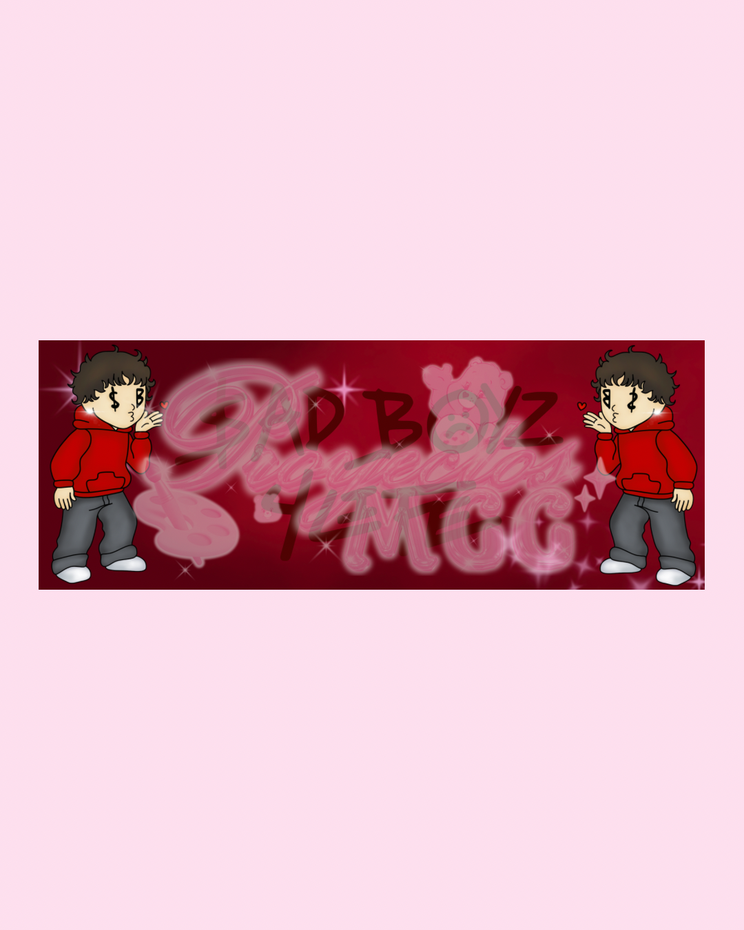 Red SadBoy “SB4L” Bumper Car Decal