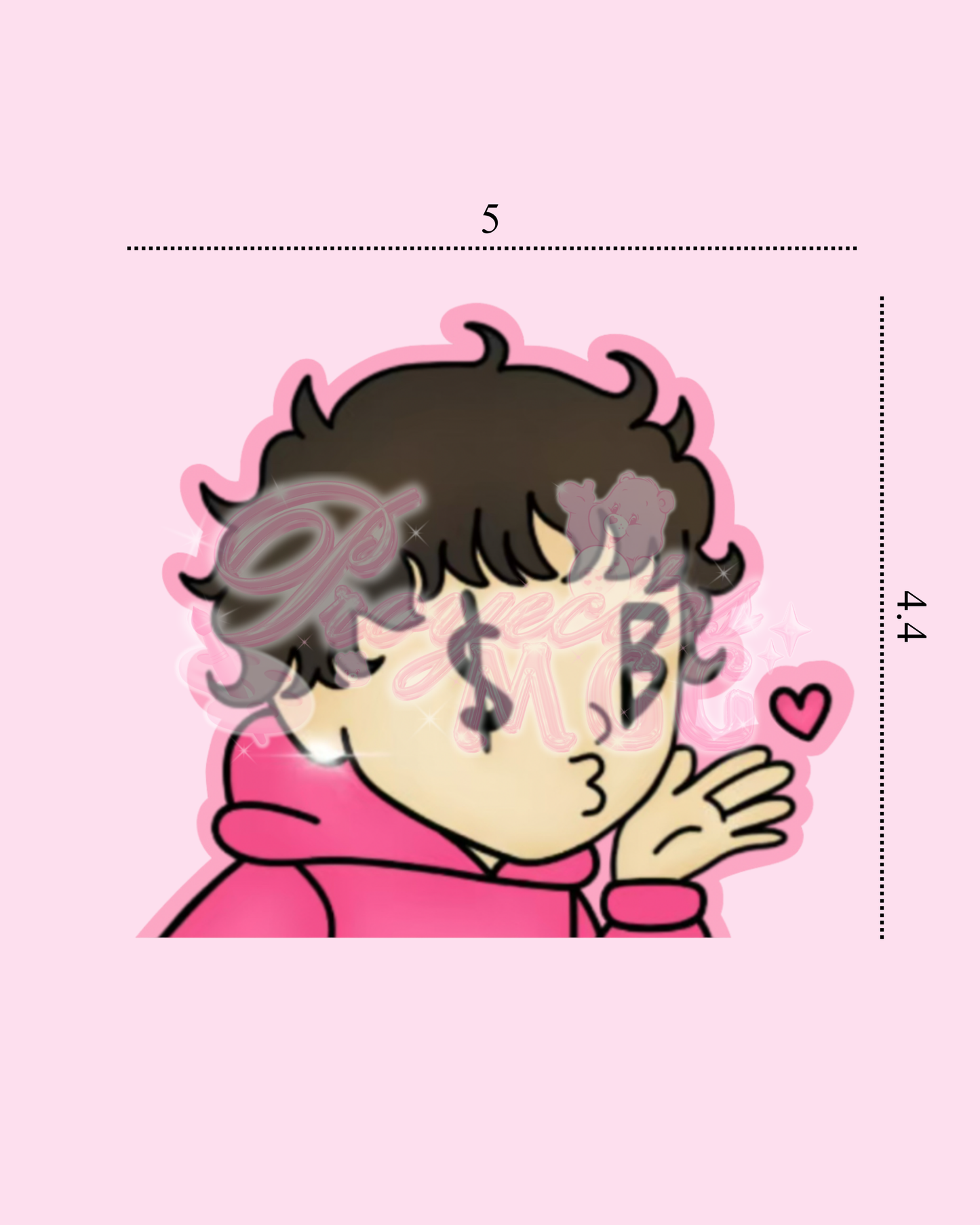 Pink SadBoy Peeker Car Decal