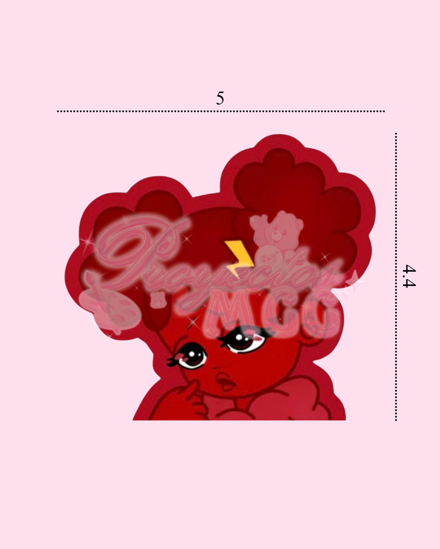 Red SadGirl Peeker Car Decal