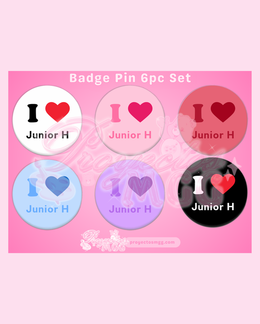 “ I ♥ Junior H ” Badge Pin 6pc Set