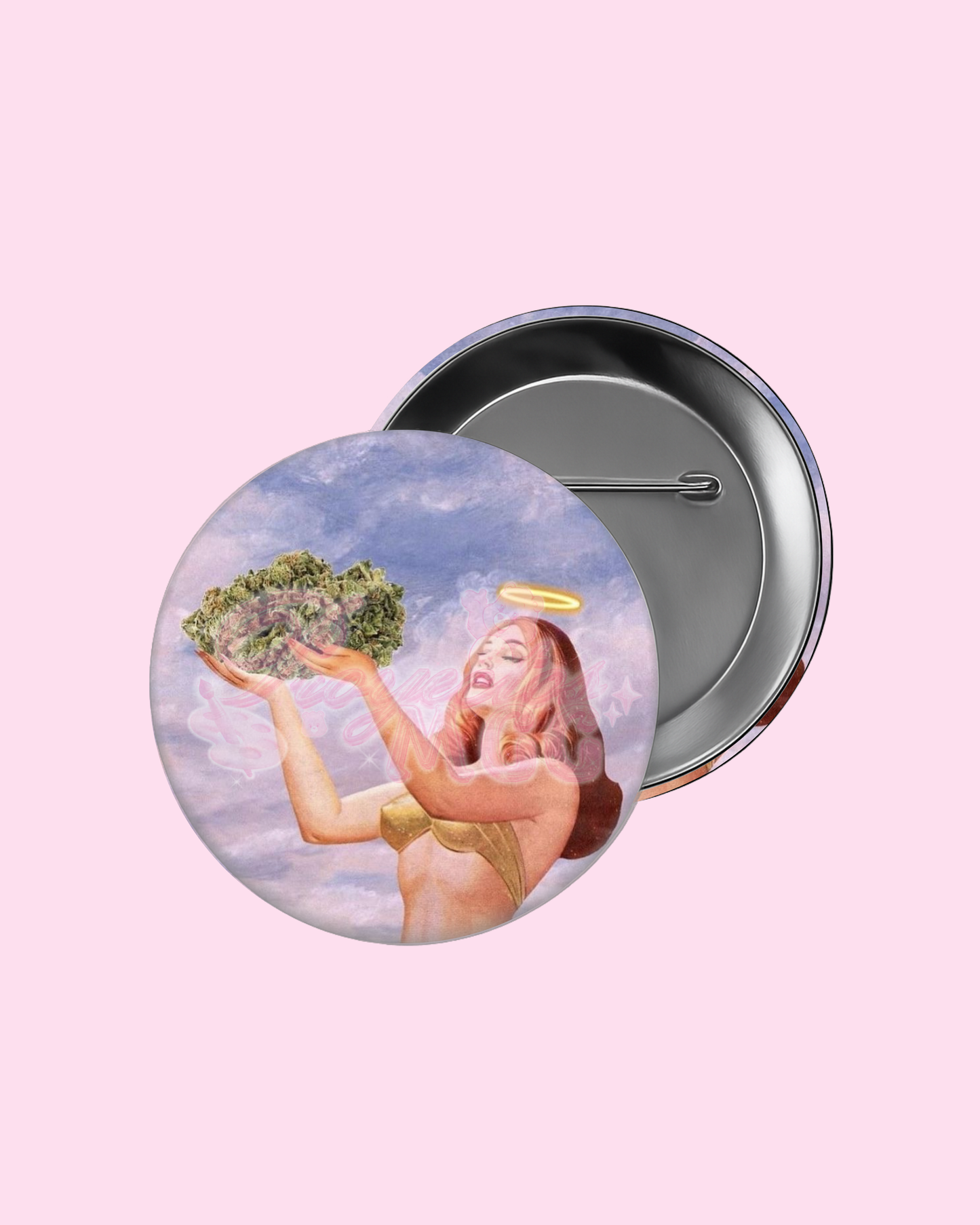 Praising Flower Badge Pin