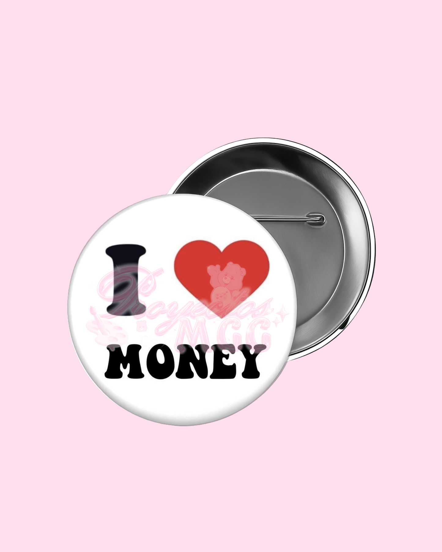 “ I ♥ Money ” Badge Pin