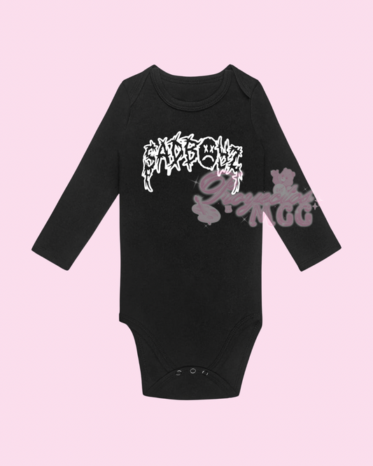 SadBoy Graffiti Long Sleeve Black Onesie