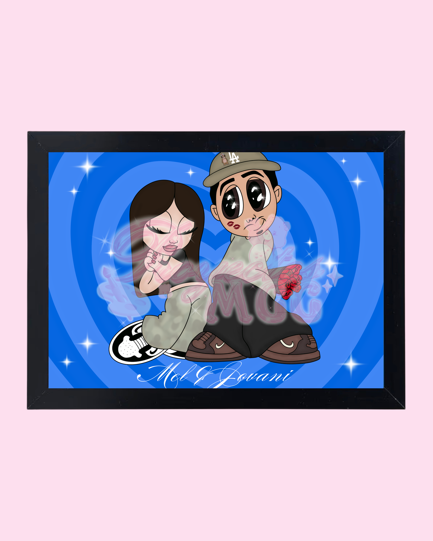 Cartoon Couple Art Print 8.5 x 11 in.