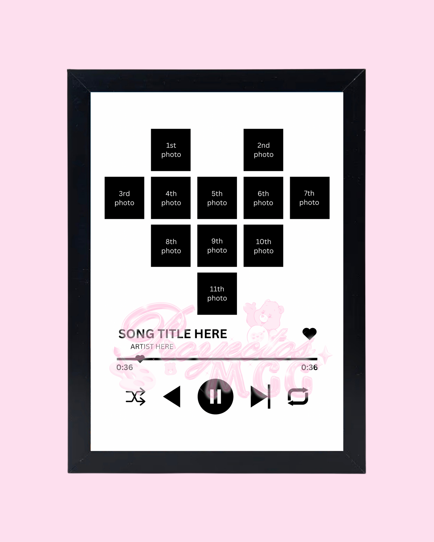 Personalized Heart Song Frame