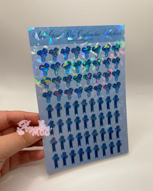 SadGirl Blu Calendar Holo Sticker Sheet