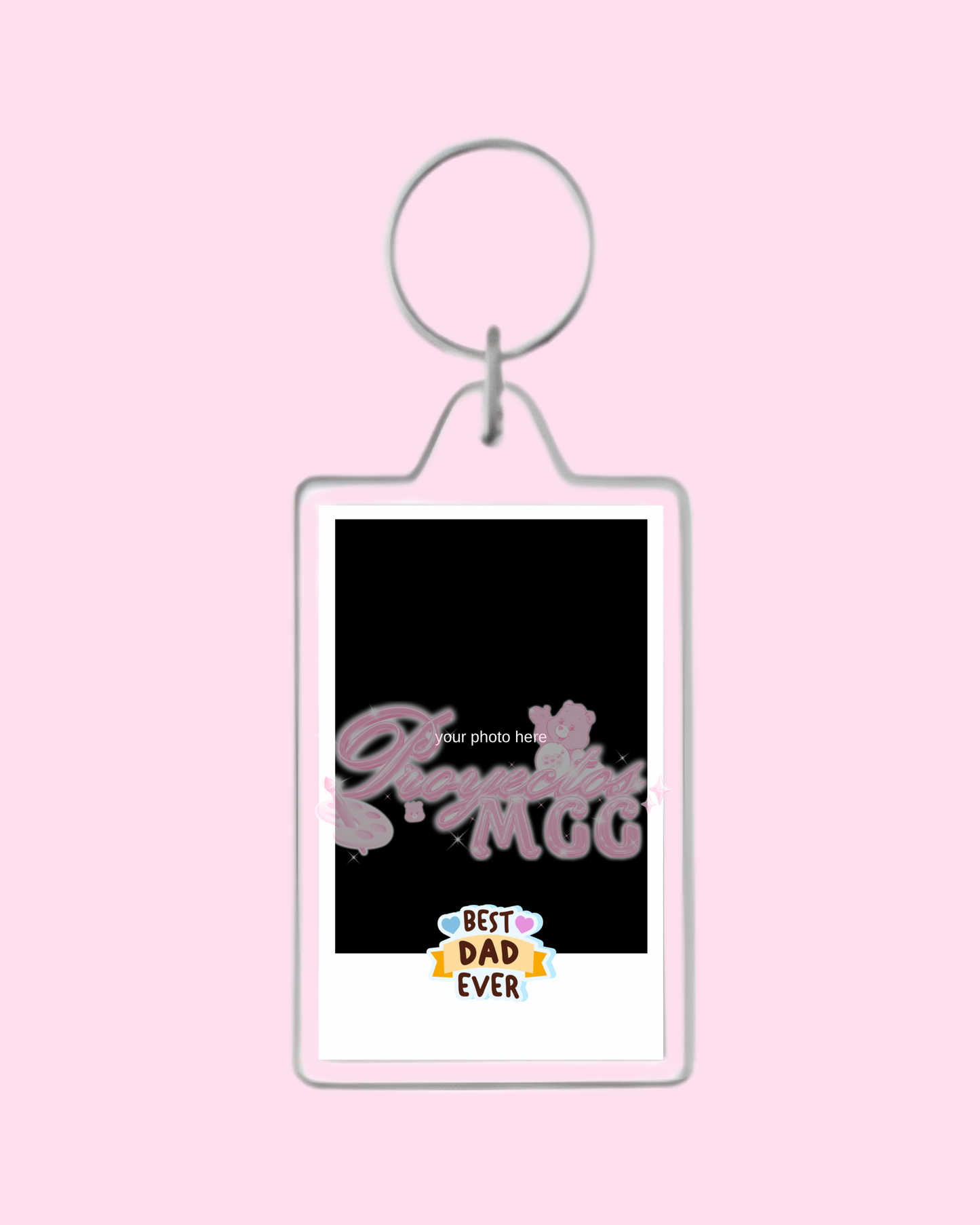 “Best Dad Ever” Personalized Photo Keychain