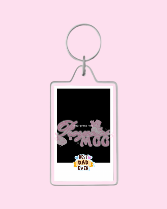 “Best Dad Ever” Personalized Photo Keychain