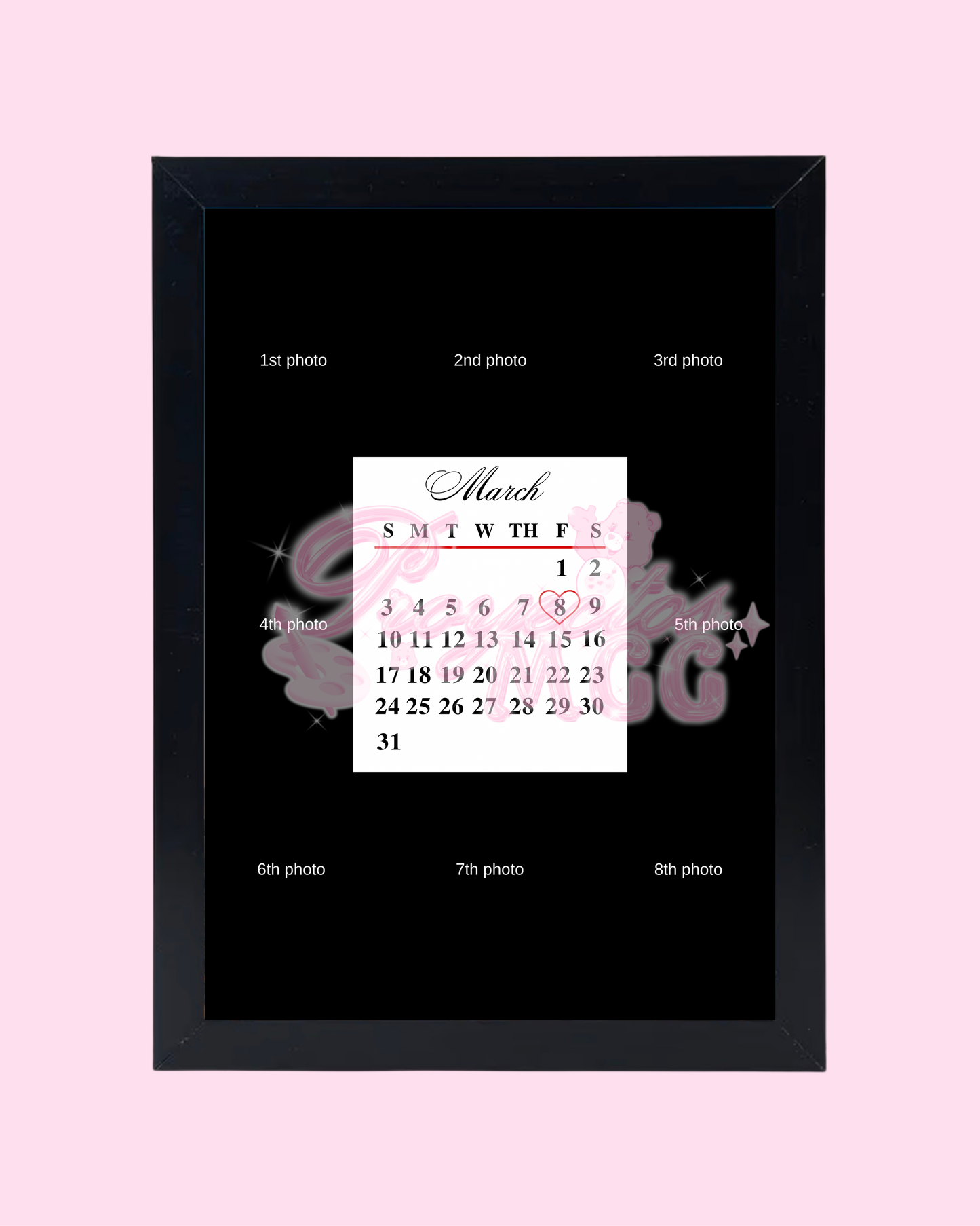 Personalized Photo & Calendar Frame
