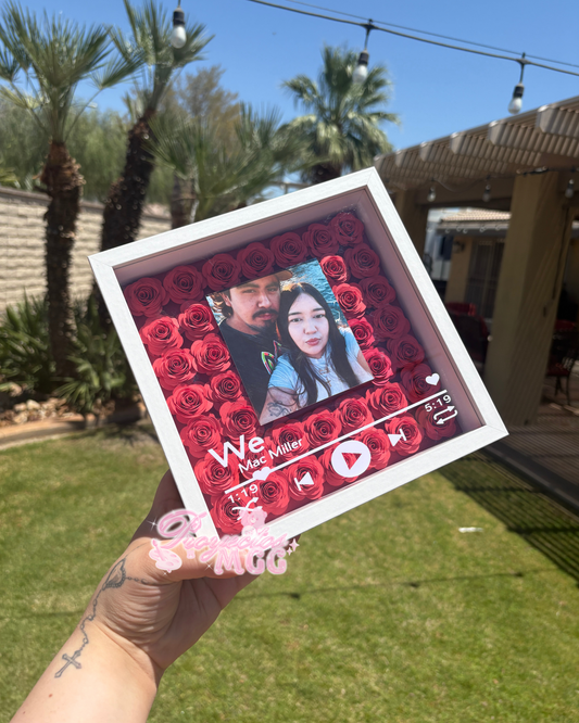 Custom Song 8in x 8in Shadow Box