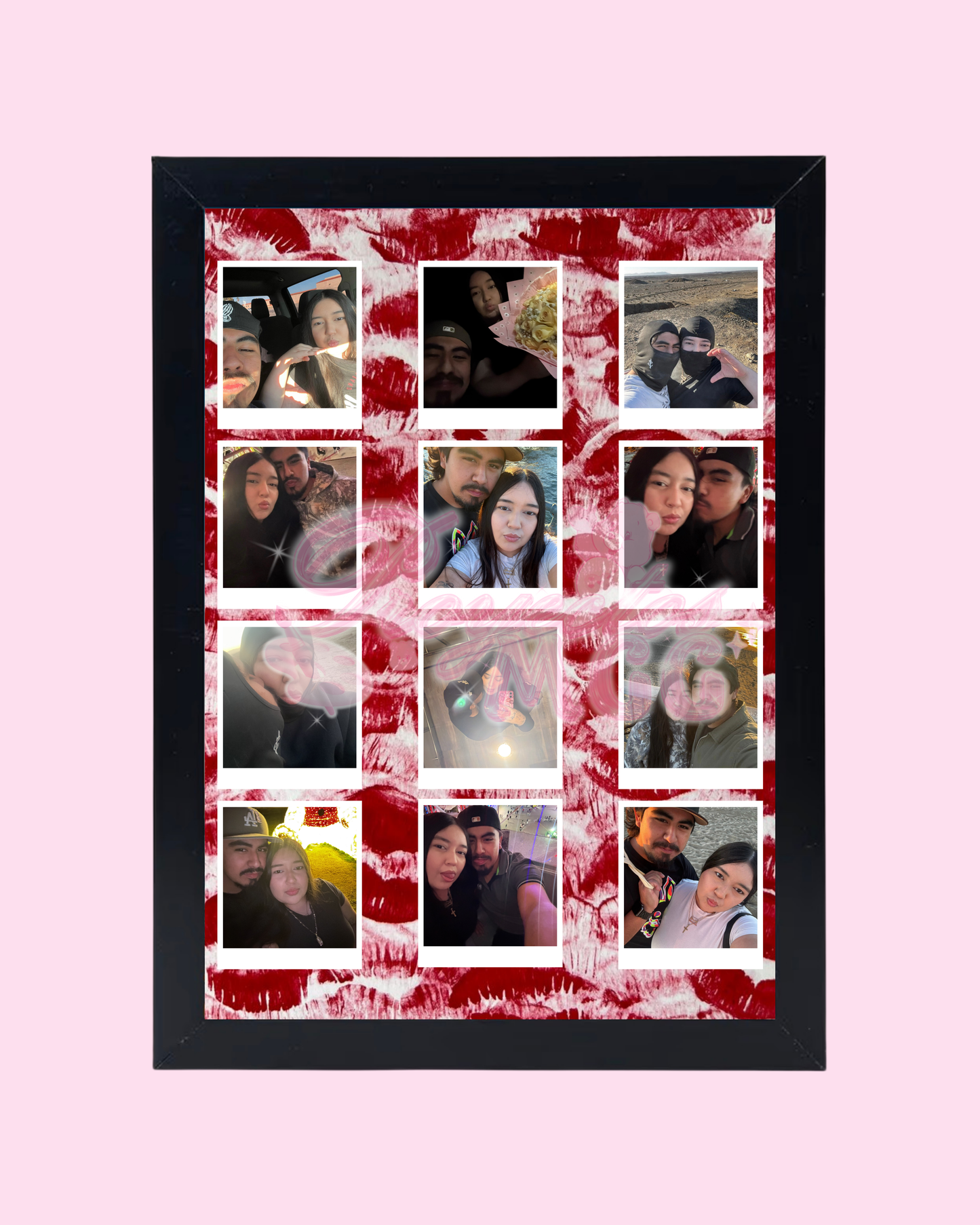Personalized Kiss Polaroid Frame
