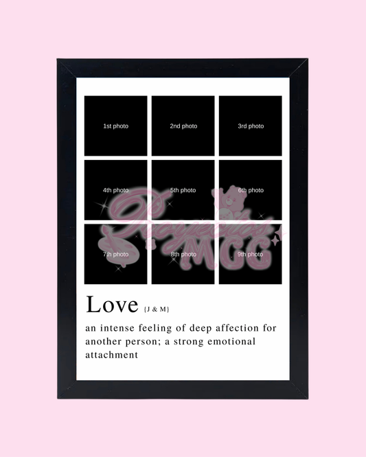 Personalized “Love” Meaning Frame