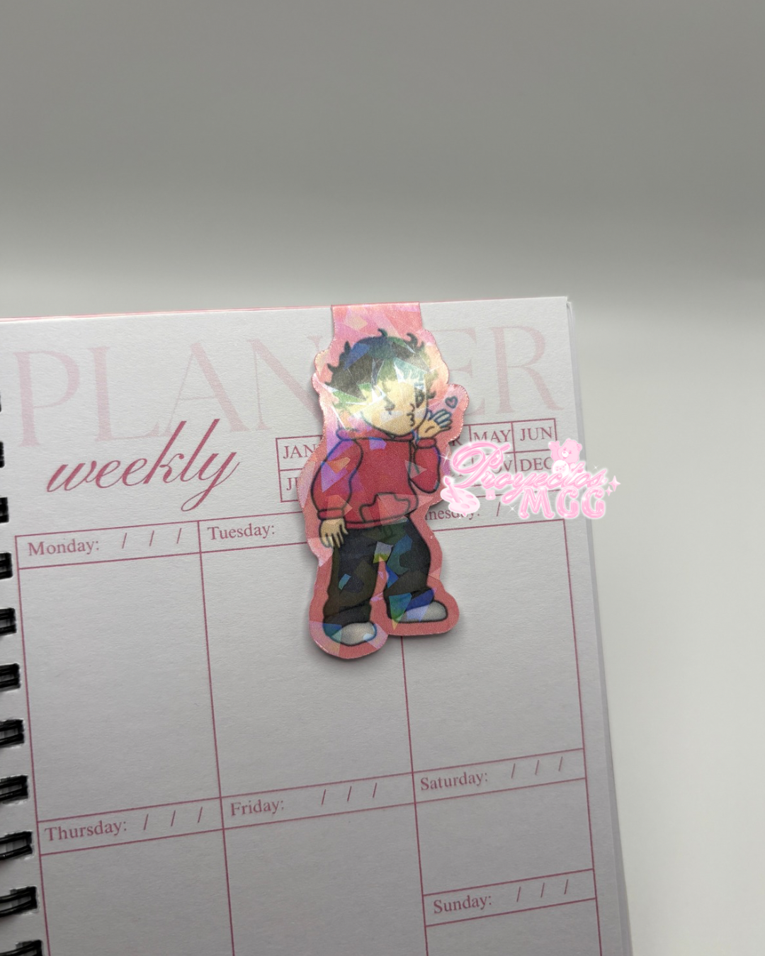Pink SadBoy Holo Magnetic Bookmark